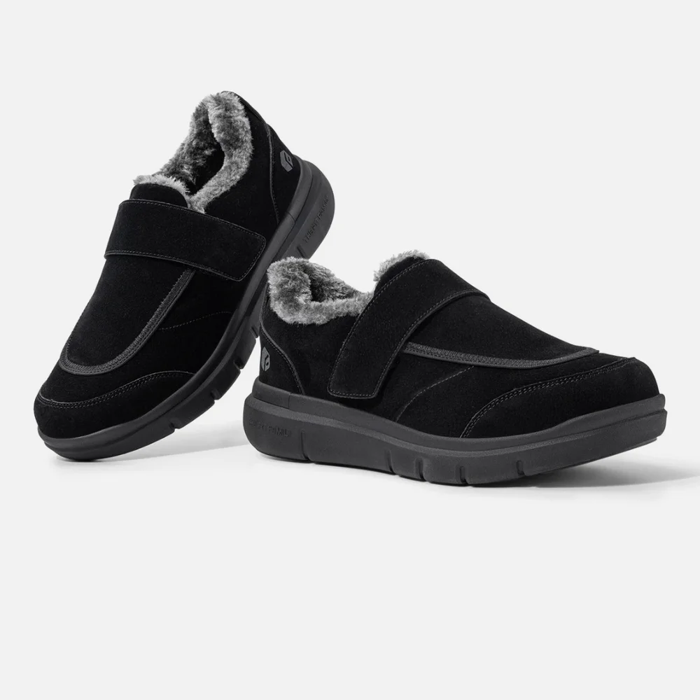 Fitville Casual Air Cushion Black Slip-On Loafers for Men